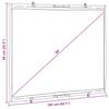 Projector Screen Wall Mounted 50 Inch 4:3 Aspect Ratio