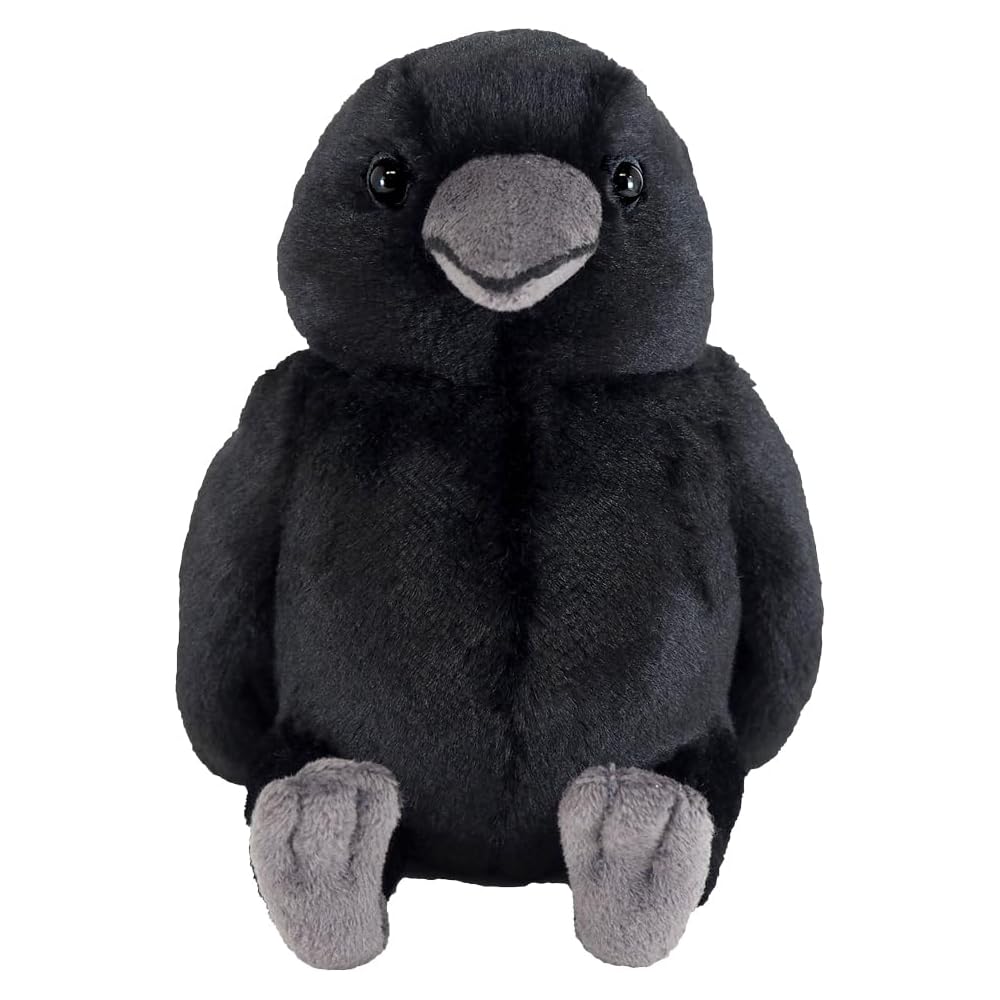 Sunlemon Fluffies Crow Plush Toy 12x20x15cm Soft Animal Stuffed Bird P-9562