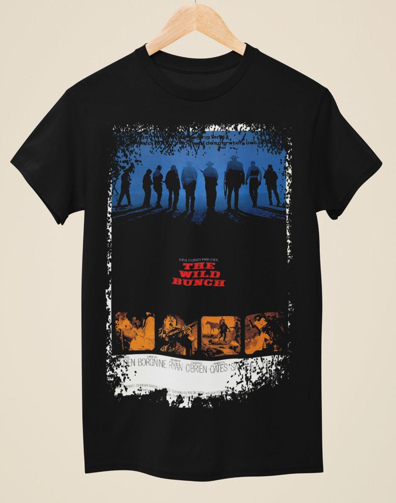 The Wild Bunch - Western Movie Poster inspired Unisex Black T-Shirt Unisex T-Shirt M