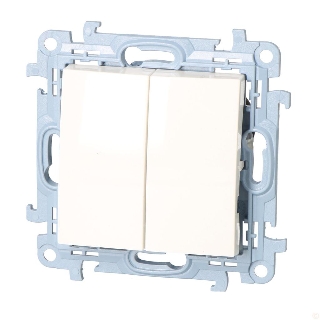 Candle switch with LED backlight and IP44 version (module) 10 AX, 2