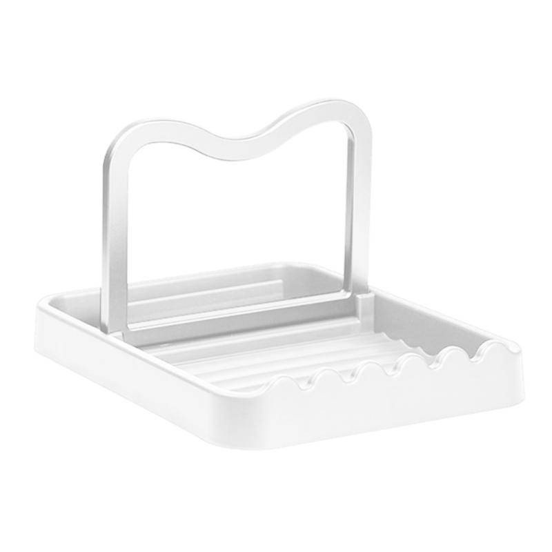 Modern Cookware Holder With Large Capacity And Tool Storage Metal Construction Easy Assembly Spoon Rest with Lid Holder
