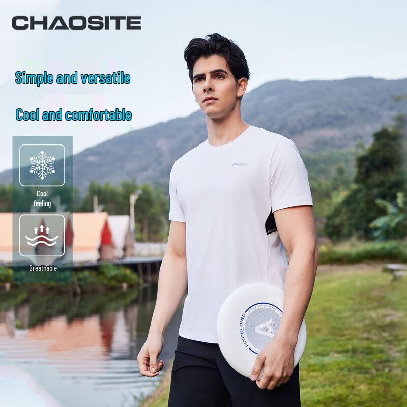 Chaosite Men s Quick-Dry Ice Silk Cooling Short Sleeve T-Shirt 2XL