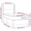 VidaXL Sommier à Lattes de Lit avec Matelas et LED, Lit Rembourré, Lit Simple, Lit Adulte de Chambre à Coucher Intérieur, 3138751
