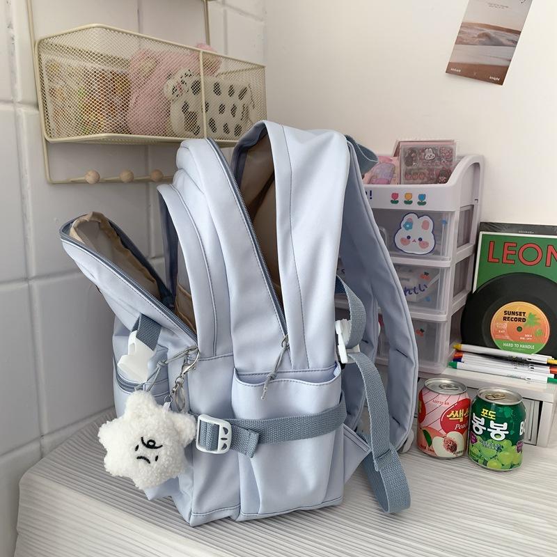 Schoolbag Girls Niche School Bag Women ins Mori Versatile Students Junior High School Students Large Capacity Backpack Women's Travel Backpack
