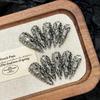 Full Rhinestone Decor Resin Nail Extension Chip-Proof Smudge-Proof Fake Nails for Women and Girl Nail Salon