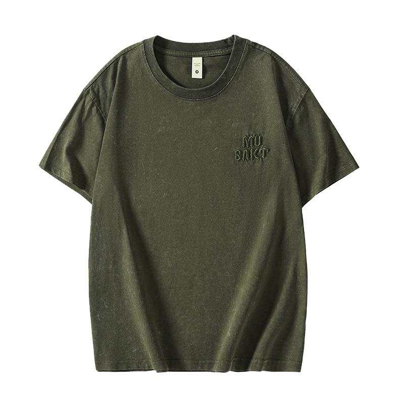 Neues bedrucktes kurzärmeliges Sommer-Übergrößen-T-Shirt für Herren, amerikanischer Retro-Stil, halblangärmelig