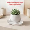 1PCS 3D Printed New Meditation Sitting Flower Pot for Succulent Planting, Office Desk Ornament