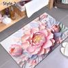 Three-dimensional Flower Diatom Mud Floor Mat Bathroom Carpet Toilet Footpad Super Absorbent Washstand Mats Home Entry Decor Rug
