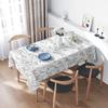 Stylish Printed Tablecloth Floral Pattern Rectangular Dining Cover Home Decor Soft Matte Fabric Easy Washable Table Linens for K