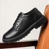 Luxury Brand Black Leather Shoes Classic Men's Casual Shoes Fashion Men Dress Shoes Breathable Lace-Up Business Oxfords Footwear