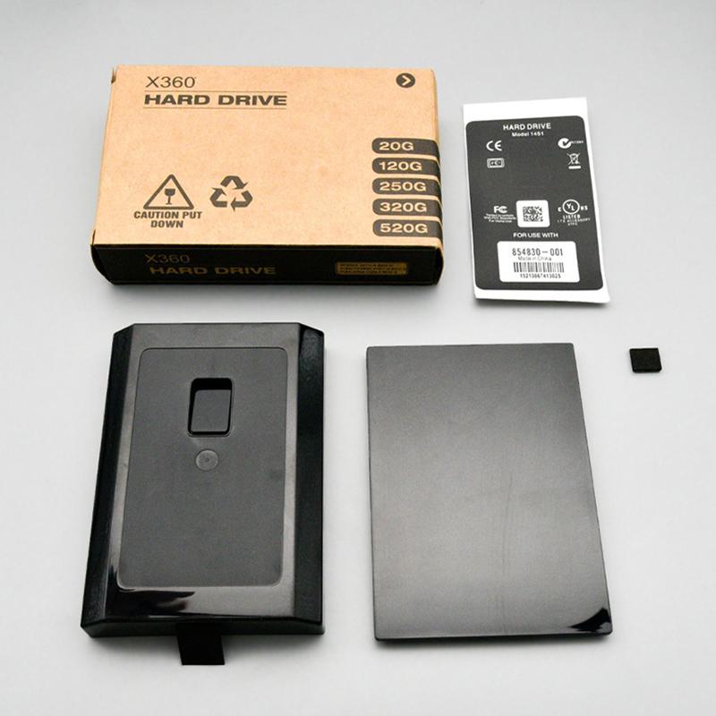Pro Xbox 360 Slim Interní HDD Černý Kryt Pevného Disku HDD Modrý Průhledný Kryt
