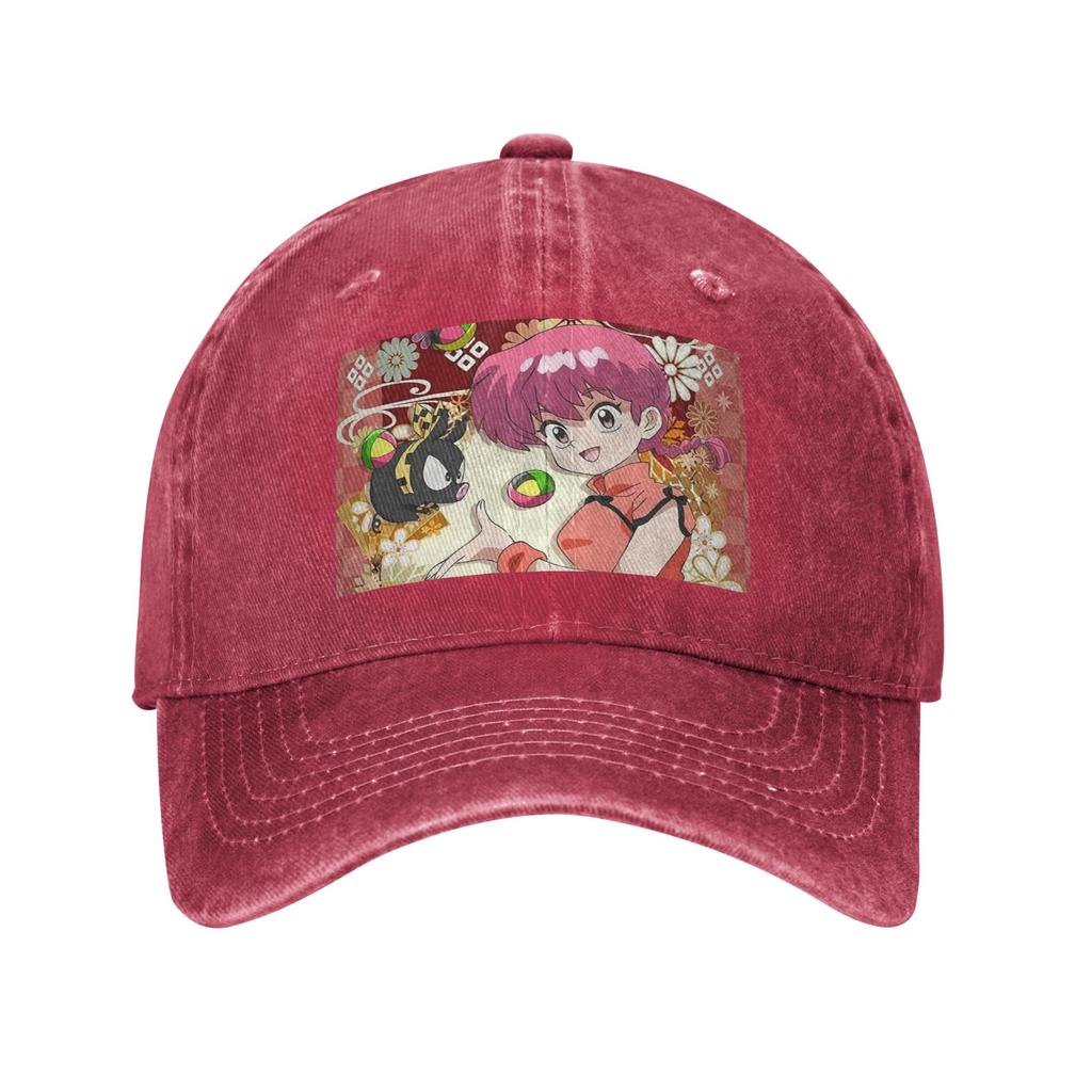 Ranma ½ Saotome Pig Girls Denim Fabric Cap Casual Baseball Caps Adjustable Hat Summer Unisex Baseball Hats