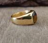 Tiger Eye Ring, Men Women Signet Ring, 7x8 Mm Gemstone, 925 Solid Sterling Silver, Handmade Jewelry, Gift for Partner