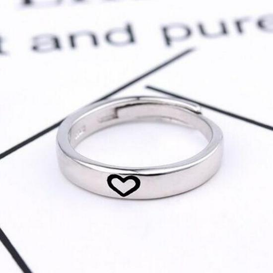 Heart-Shaped Resin Couple Ring - Simple, Creative Qixi & Valentine's Day Gift