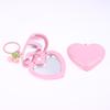 1Pcs Heart Shape Mini Empty Blush Powder Box Eye Shadow Container With Mirror And Aluminum Pan Key Chain Lipstick Packaging
