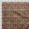 oneOone Cotton Flex Light Brown Fabric Geometrical Shape Fabric For Sewing Printed Craft Fabric By The Yard 40 Inch
