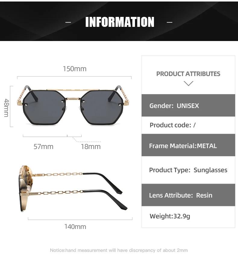 Metal Chain Sunglasses  Advanced Multi Sided Double Beam Sunglasses Eyeglass Legs Sunglasses & Accessories