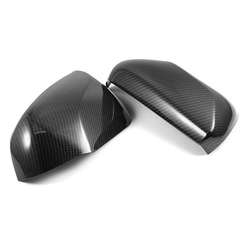 For Toyota Camry 2018- Rearview Side Mirror Cover + Door Handle Cover Wing Cap Exterior Door Rear View Case Trim Carbon