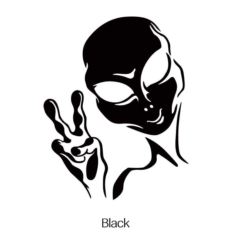Car Decals Vinyl Auto Window Bumper Body Decals Space Alien Star Astronaut Personality Auto Decals Ufo Water-Repellent Decoration