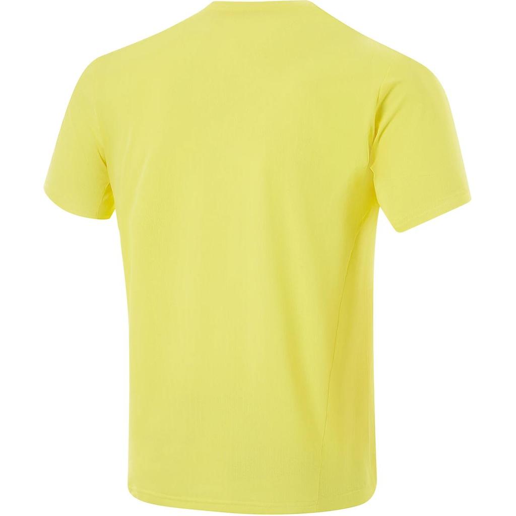 Li Ning Running Series Solid Color Round Neck Comfortable Breathable Short Sleeve T-Shirt Men Tops Bright-Yellow ATSU051-5