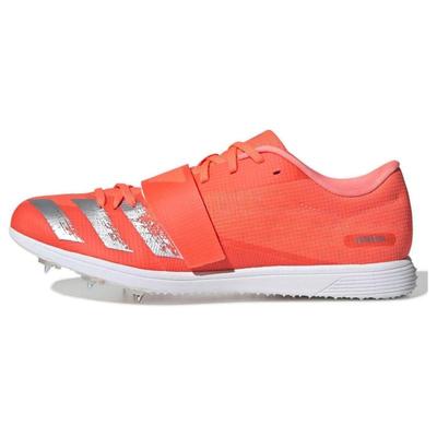 Adizero Amortiguación Salto Triple, Zapatillas de Running Unisex de Caña Baja Resistentes al Desgaste Plata Naranja EE4622