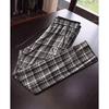 Mens Plaid Tweed Pants Slim Straight Fit Winter Warm Stretch Casual Trousers Young Adults