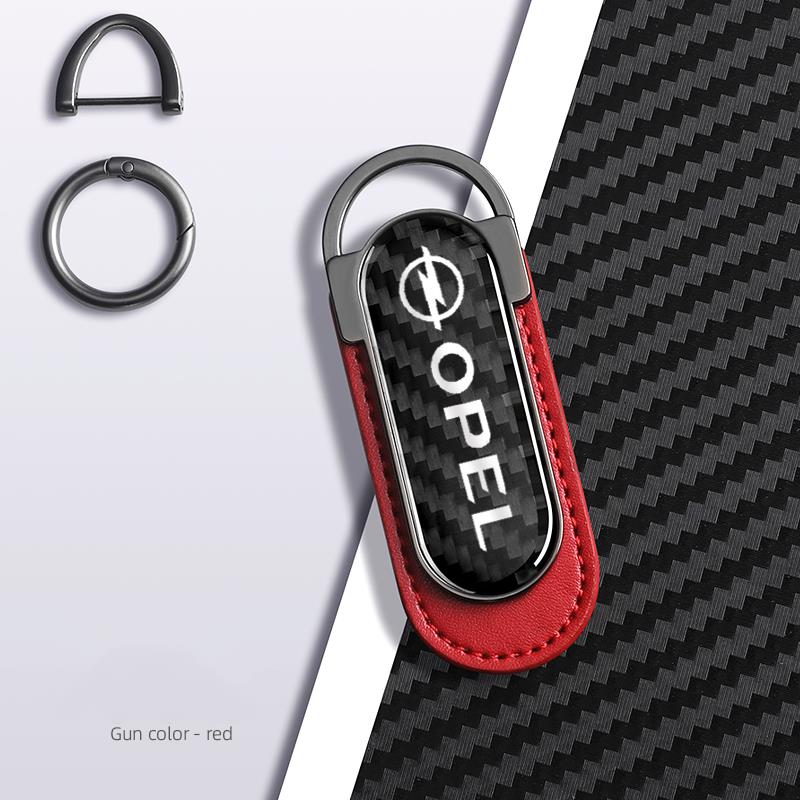 

Carbon Fiber Texture Leather Car Key Chain Ring Keyring For Opel Astra G H J K F Corsa D Zafira B Insignia Mokka Regal Accessory