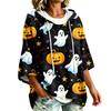 Women's Halloween Print Hoodie Loose Fit Casual Pullover