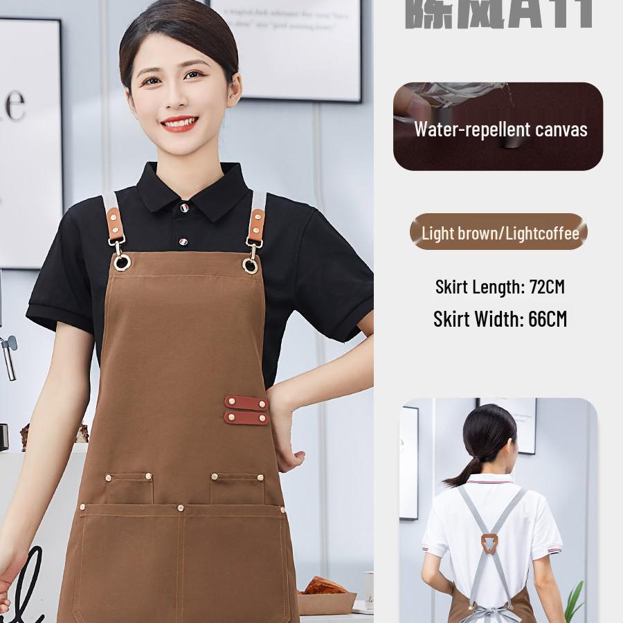 Men's Waterproof Oil-proof Logo Print Kitchen Apron for Home & Commercial Use