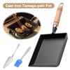 Antihaft-Eierpfanne Gusseisenpfanne Holzgriff Vielseitige Bratpfanne mit Ölpinsel und Schaber Eierpfanne für die Heimküche