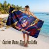 Atletico Madrid FC Design Beach Towel Custom Text Large Towel for Beach Vacation