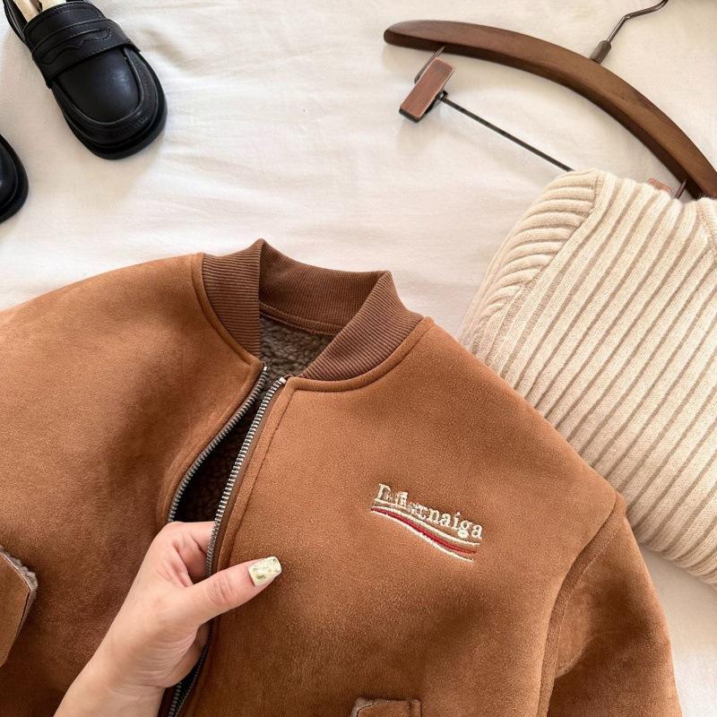 Autumn and Winter Children's Fleece Thick Warm Coat for Boys and Girls