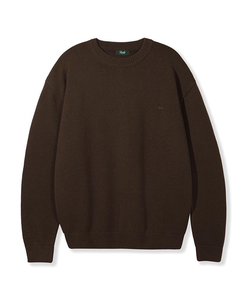 NODU Maple Basic Round Knit [Brown]