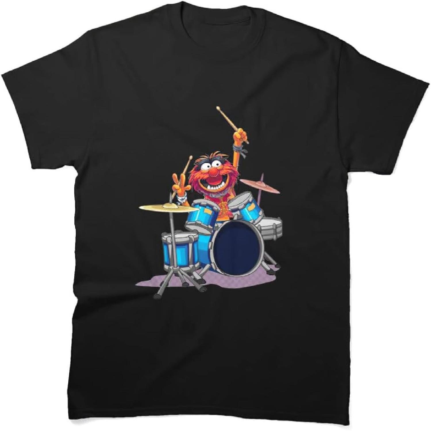 

Men s Women s Shirt Animal Drummer The Show T-Shirt for Holiday Father s Mother s Day T-Shirt Multicolor XXXXXL чорний