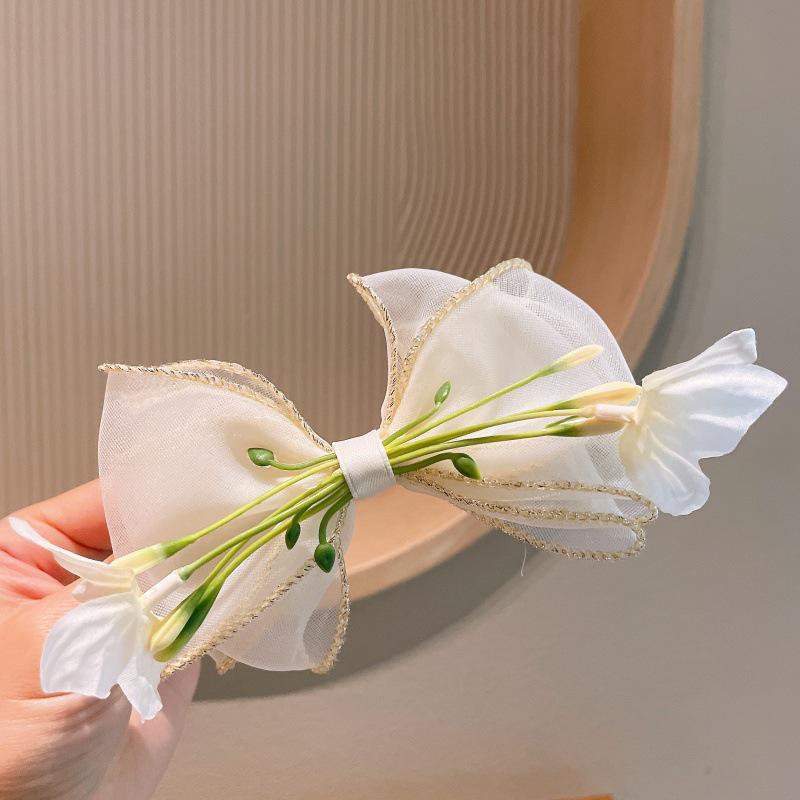 Lily Large Bow Flower Hair Clip for Girls – Ancient Style Accessory