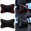 2pcs Mesh Faux Leather Neck Pillow Adjustable Breathable Seat Rest Cushion  Car Travel