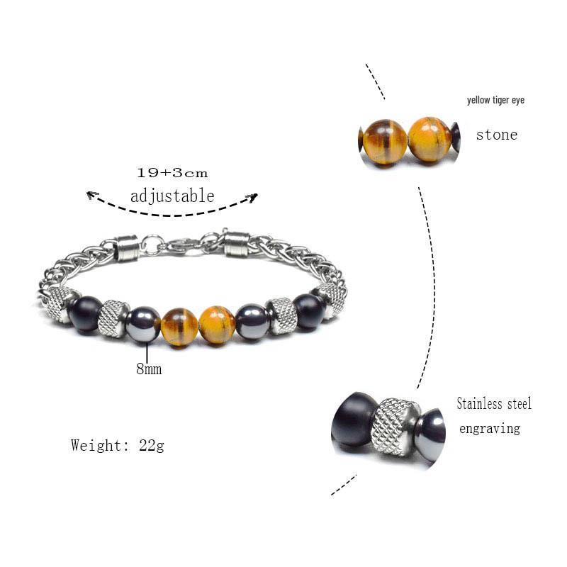 Men's Stainless Steel Personality Bracelet - Trendy European & American Style
