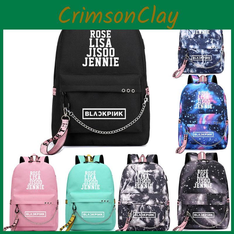 Women Girl Blackpink Men Boy Galaxy Schoolbag Student Backpack Travel Bags