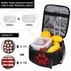 Dog Paw And Heart ECG Heartbeat Insulated Lunch Bag for Women Children Leakproof Food Boxes Thermal Lunch Box Tote