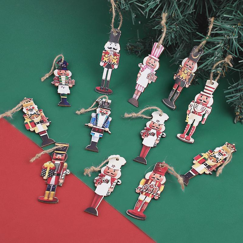 20 stk Jule Nøtteknekker Soldat Treanheng Juletre Hengepynt 2025 Juledekorasjon til Hjemmet 2026 Nyttårsgave