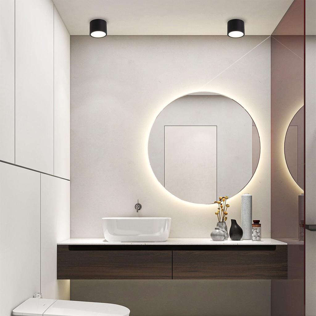 Spot Sufitowy Nowoczesny Czarny 6 Cm Okrągły Ø8.2Cm Ip65 1Xgx53 7W Kendal Light Prestige