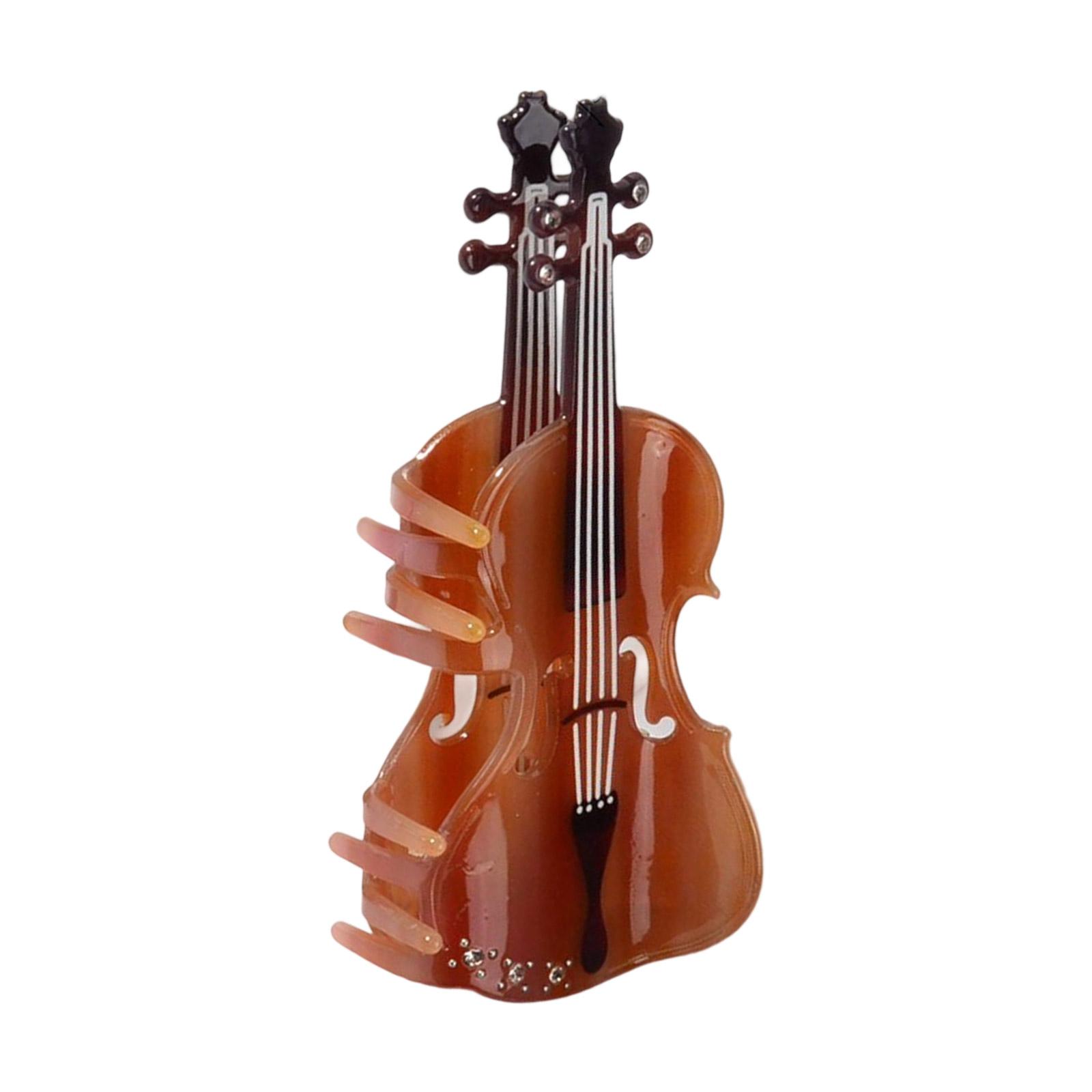 

1PC Fashion Wood Texture Hairpin With Unique Musical Design Multipurpose Hair Clip For Parties Concerts Daily Styling коричневый