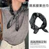 70 simulated silk scarf square scarf women's fashion letter printing small square scarf workplace decoration scarf scarf