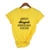 Worlds Okayest Homeschool Teacher Mom Life Harajuku T Shirt Short Sleeve O Neck Graphic Tees Casual