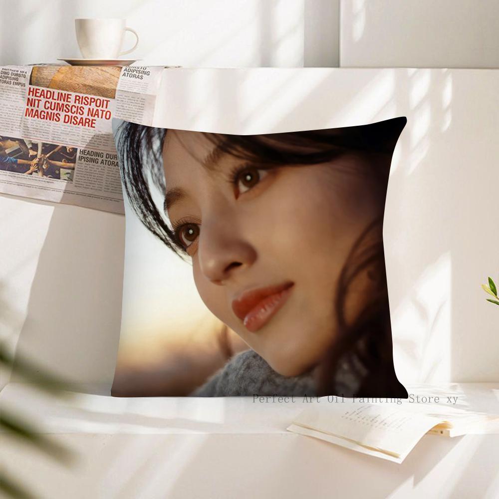 1PC Korean Group Jihyo Pillow Case Square Pillow Cushion Cover Bedroom Sofa Room Decoration Casual Kpop T-TWICE Pillow Cover