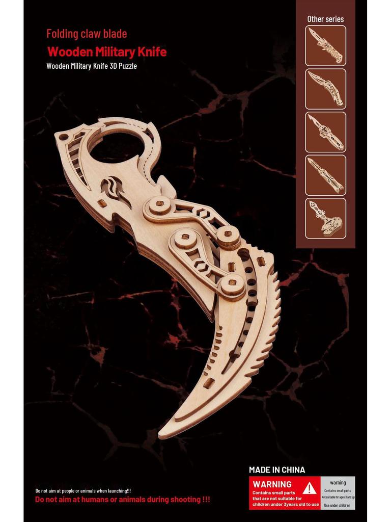 3D Laser-Cut Wooden Butterfly Puzzle Kit for Kids