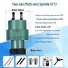 Deqier Adjustable Two-Axis Multi-Spindle Drill & Tapping Head CN Plug (adapter Included)
