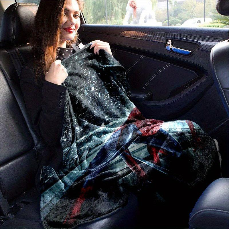 Spider-man Cute Printed Blanket Rectangular Soft Comfortable Modern Style Polyester