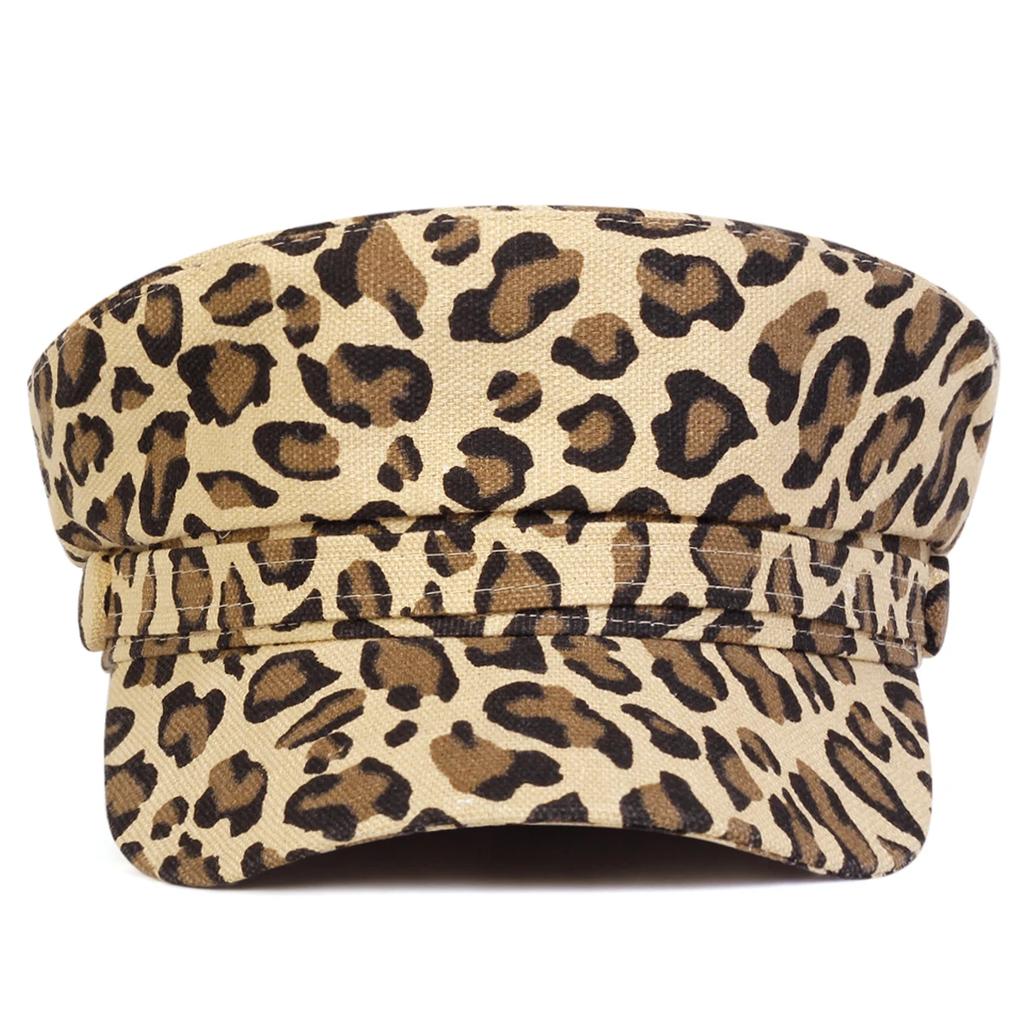 Military Personality Print Leopard Neutral Gender Women  Men For Hats Flat Top Baseball Caps For Women Outdoor Sports Cadet Sunscreen Hat