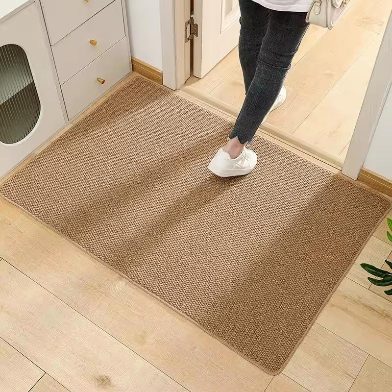 

Stain-resistant non-slip thickened imitation linen doormat/carpet stain-resistant and fade-resistant entrance welcome carpet. 50cmX80cm верблюд